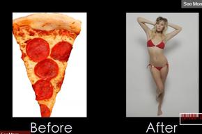 pizza i žena