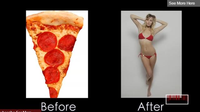 pizza i žena